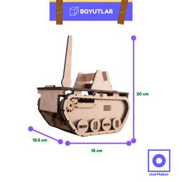 Haraketli Ahşap Oyuncak Tank  | Kendin Yap Ahşap Oyuncak | STEM-A Eğitim Seti | Tank-Bot - steam_oyuncaklari_stem_kendin_yap_ahsap_oyuncak_maker_set_egitici_oyuncak_hareketli_robot_DC_motor_tank_bot_1