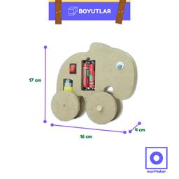 Fil Robot filBot DC Motorlu Ahşap Oyuncak STEM-A Eğitim Seti - stem-a_oyuncaklari_stem_kendinyapahsapoyuncak_makerset_egiticioyuncak_hareketlirobot_ilkrobotum_filrobot_filbot_mormaker_fotograf_2