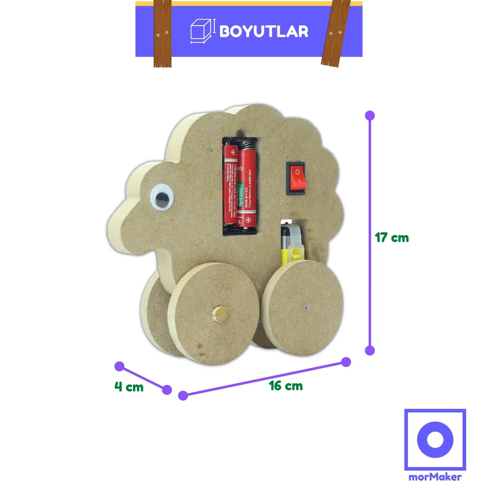 Kuzu Robot kuzuBot DC Motorlu Ahşap Oyuncak STEM-A Eğitim Seti - stem-a_oyuncaklari_stem_kendinyapahsapoyuncak_makerset_egiticioyuncak_hareketlirobot_ilkrobotum_kuzurobot_kuzubot_mormaker_fotograf_2