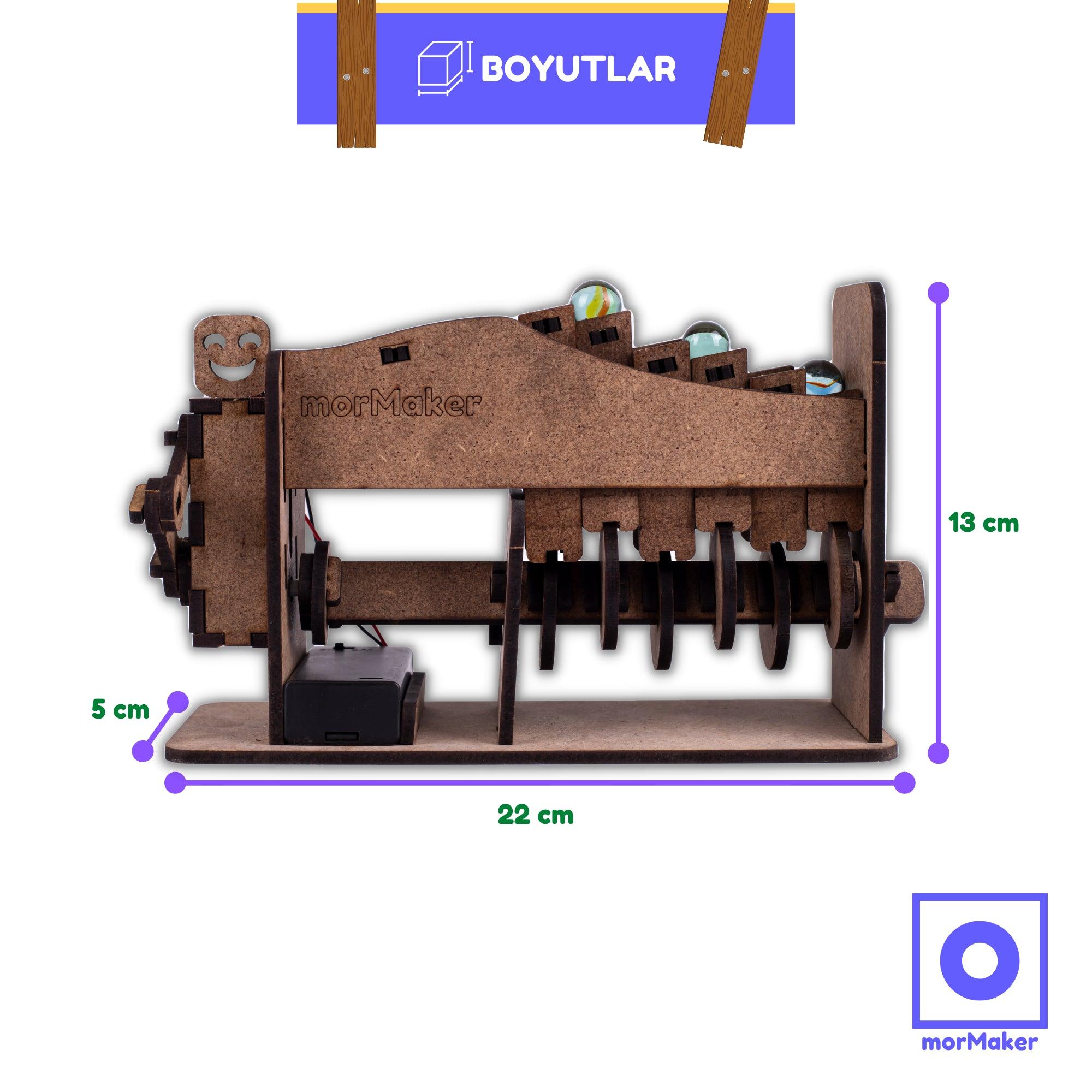 Misket Robot DC Motorlu Ahşap Oyuncak STEM-A Eğitim Seti | Çocuklar için Otomasyon Sistemi - stem-a_oyuncaklari_stem_kendinyapahsapoyuncak_makerset_egiticioyuncak_motorcalismasistemi_otomasyon_misketrobot_mormaker_fotograf_2