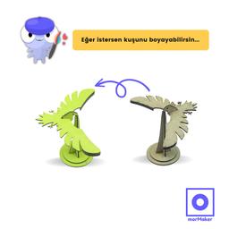 Denge Kuşu Kendin Yap Ahşap Oyuncak STEM-A Eğitimi Seti - stem_oyuncaklari_stem_kendinyapahsapoyuncak_makerset_egiticioyuncak_dengemerkezi_ofissusu_bilimprojesi_yercekimi_kartal_dengekusu_mormaker_fotograf_4