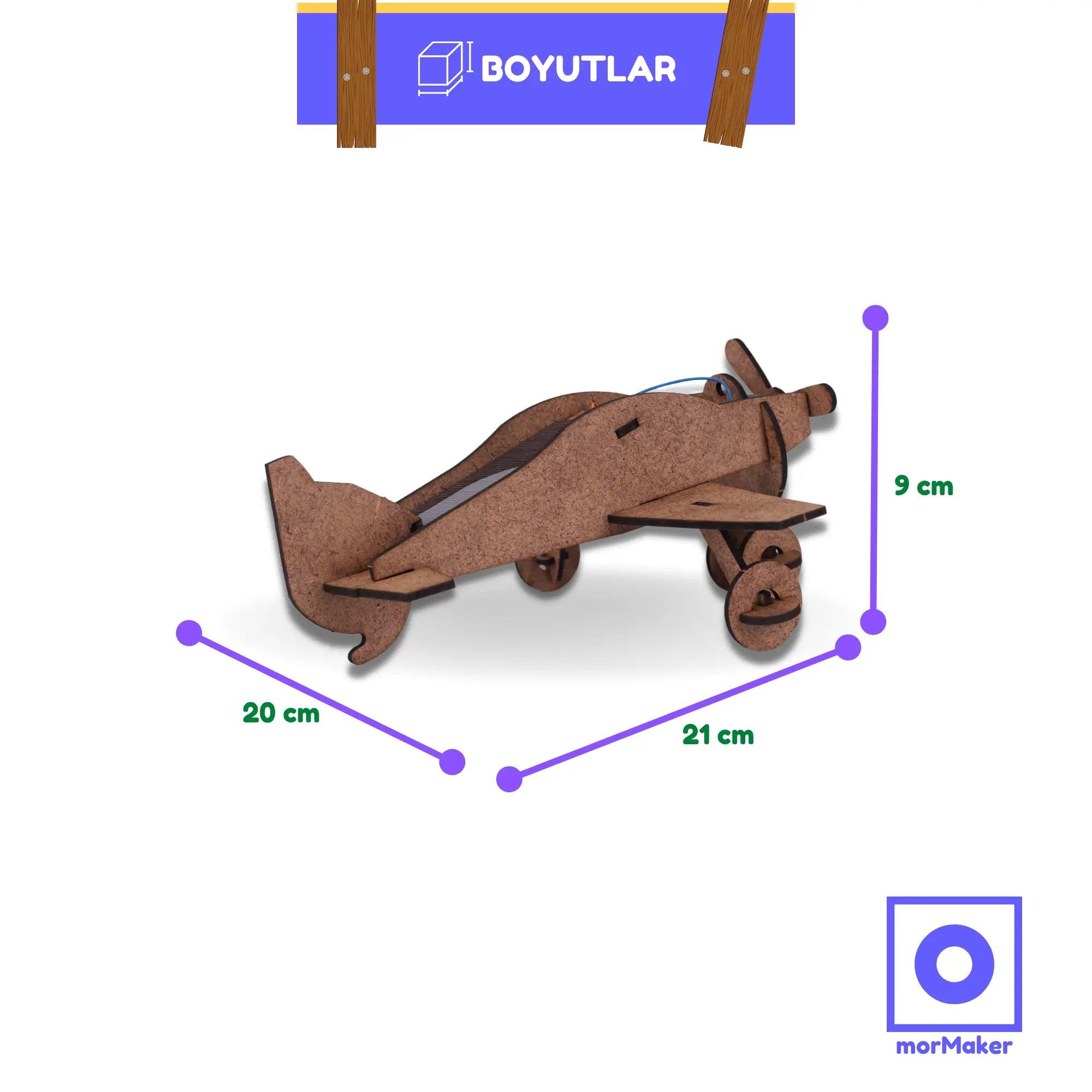 Güneş Enerjili Uçak Kendin Yap Ahşap Oyuncak STEM-A Eğitim Seti - stem_oyuncaklari_stem_kendinyapahsapoyuncak_makerset_egiticioyuncak_gunesenerjipaneli_hurkus_ucak_yenilenebilirsistem_gunesenerjiliucak_mormaker_foto2